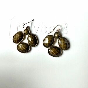 Blackish-Green Dangle Earrings